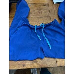 med couture blue‎ scrub pants medium